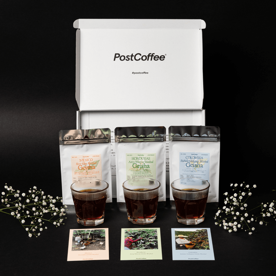 ゲイシャ 3種の飲み比べボックス｜PostCoffee